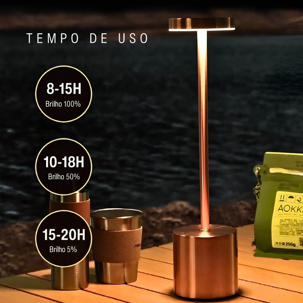 Luminária de Mesa LED Sem Fio