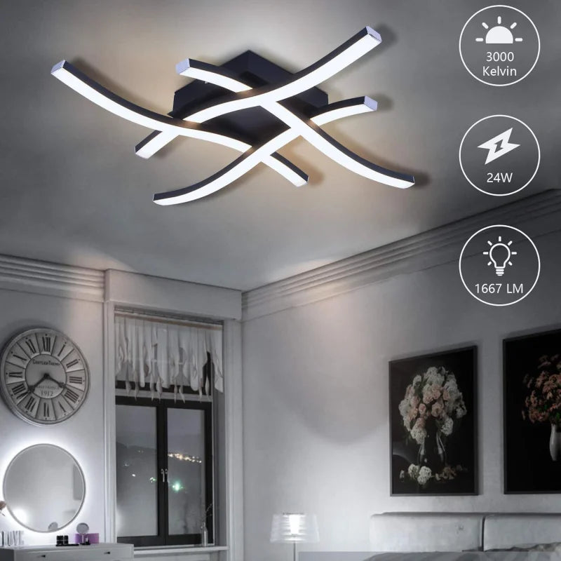 Luminária LED com Design Curvo