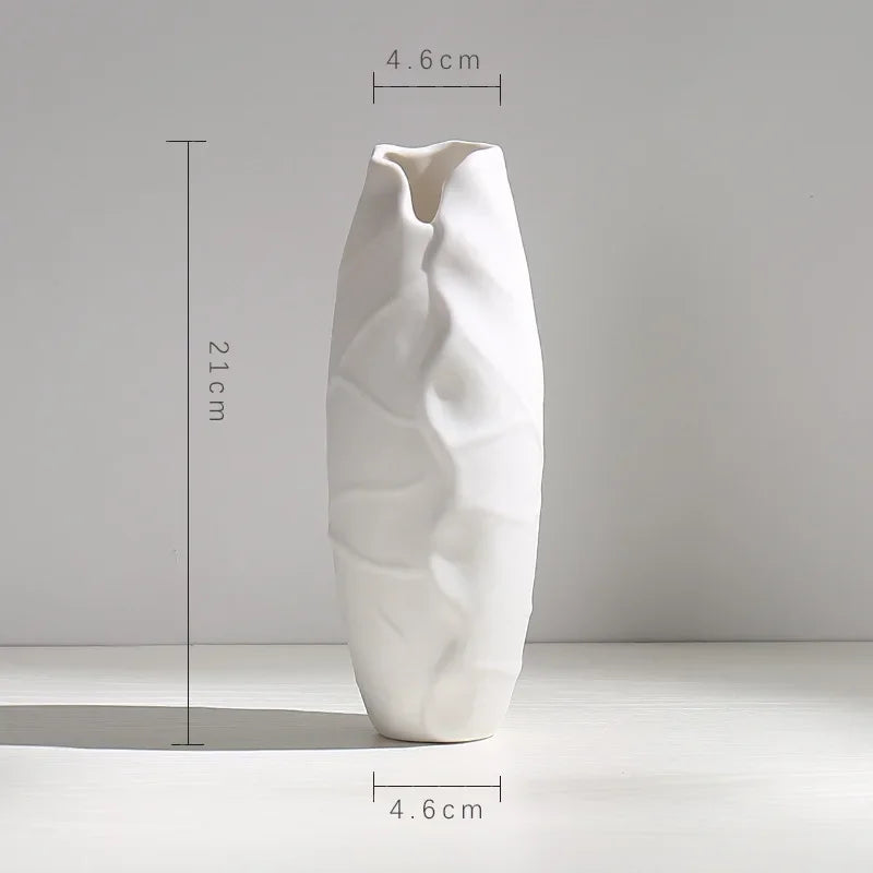 Vaso de Cerâmica Fosca Estilo Nórdico