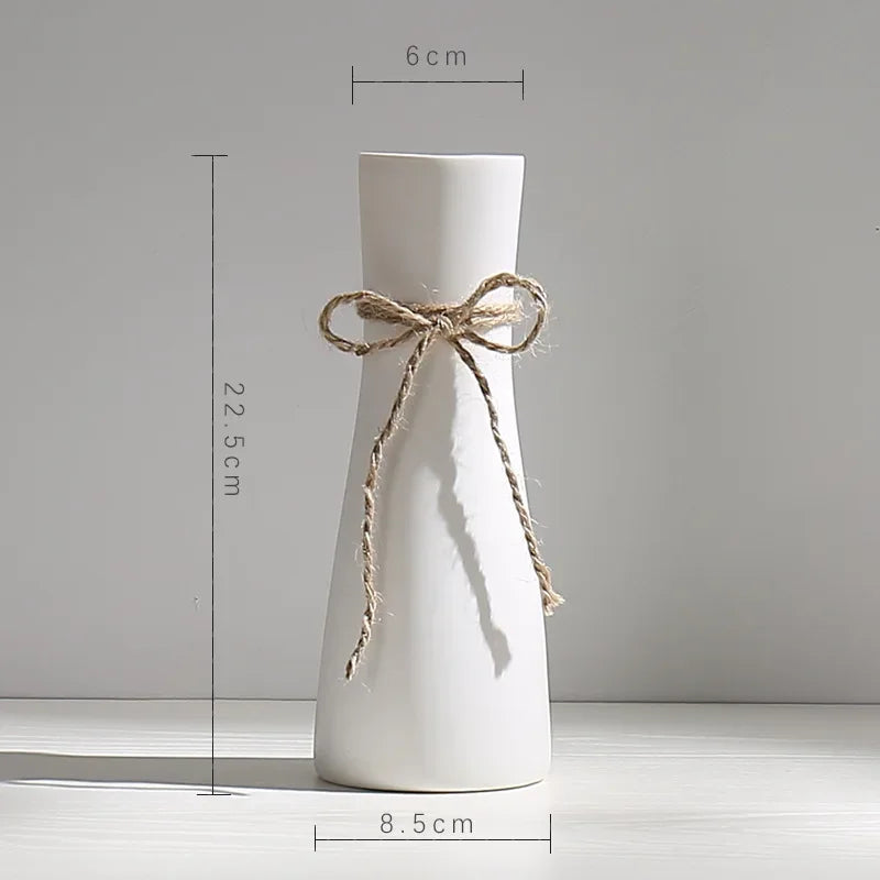 Vaso de Cerâmica Fosca Estilo Nórdico